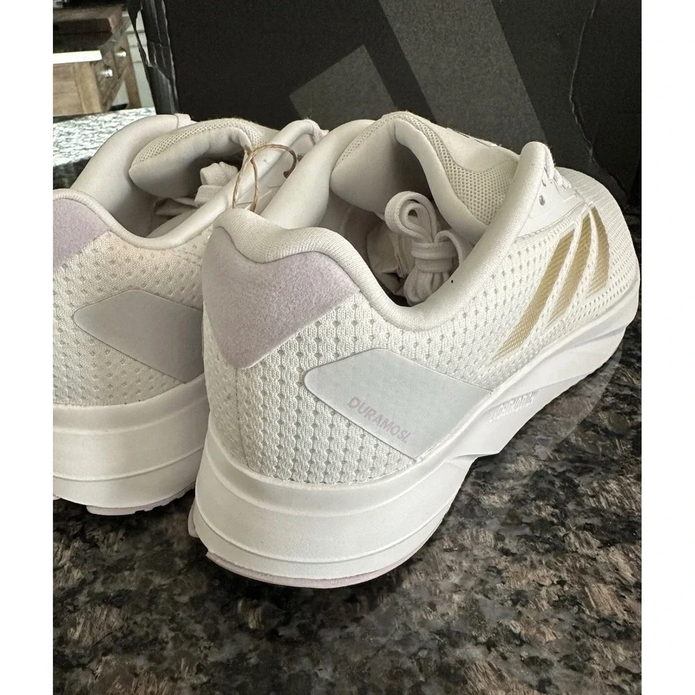 Adidas Duramo SL W Womens Running Shoes White Gold‎ IF7883 Size 10 NEW